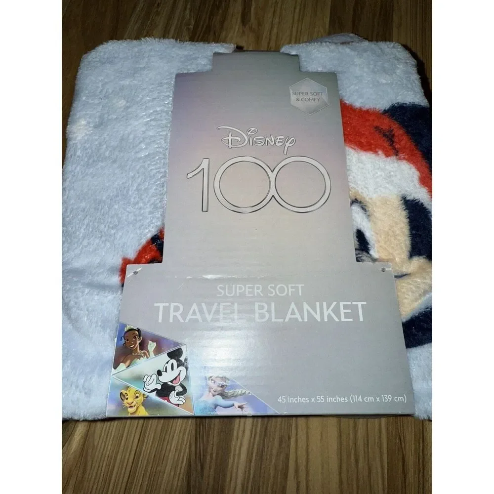 Disney 100 Mickey‎ Minnie Mouse Elsa Stitch Super Blanket Garland Stuffed Plush